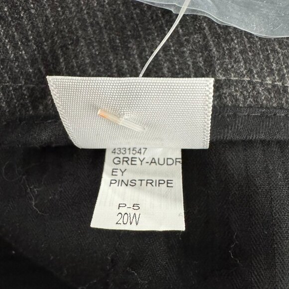 Talbots Heritage Pants 20W Gray Pinstripe Striped Polyester Blend NWT‎ PT-2550 - Picture 13 of 13